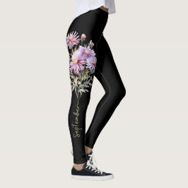 Leggings Flor de nacimiento de setiembre con florituras vio