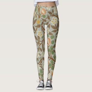 Leggings Flor de trébol botánico de William Morris