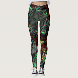 Leggings Flor digital con matices metálicos o cristalinos