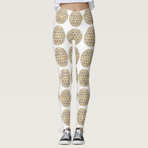 Leggings Flor dorada de vida resplandeciente