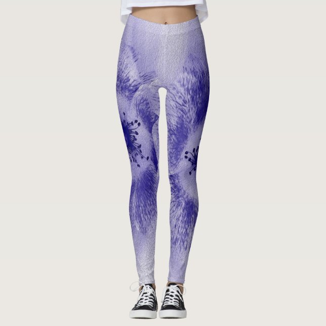 Leggings Flor en azul 2 (Anverso)