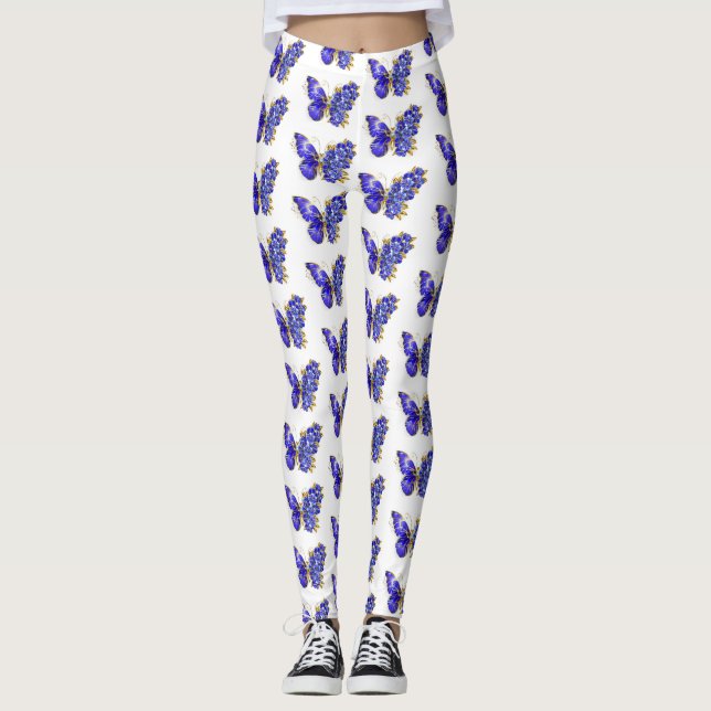 Leggings Flor Mariposa Zafiro (Anverso)