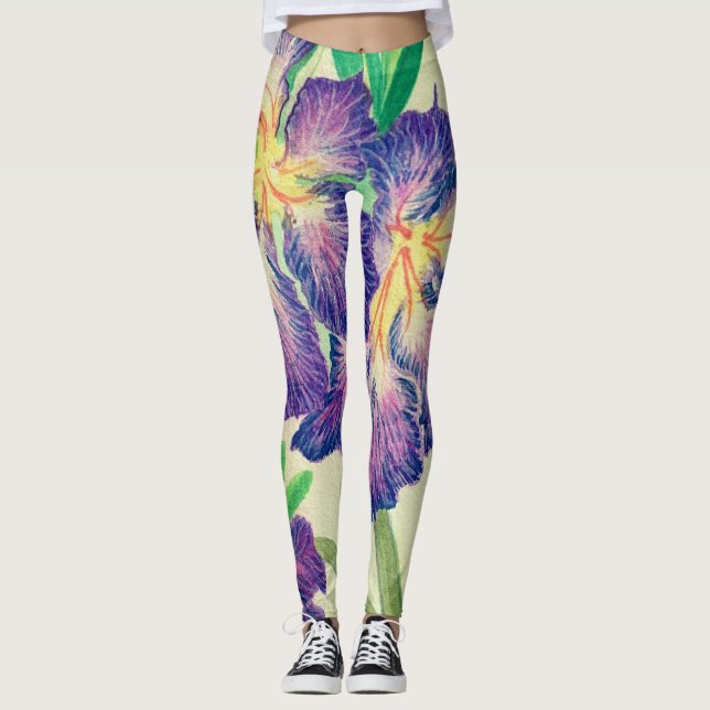 Leggings Flor morada (Anverso)