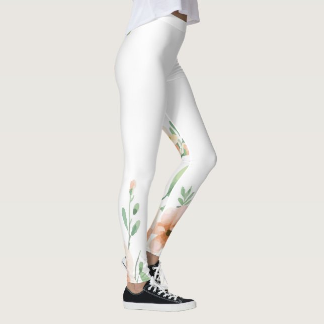 Leggings Flor naranja con estrellas verdes (Derecha)