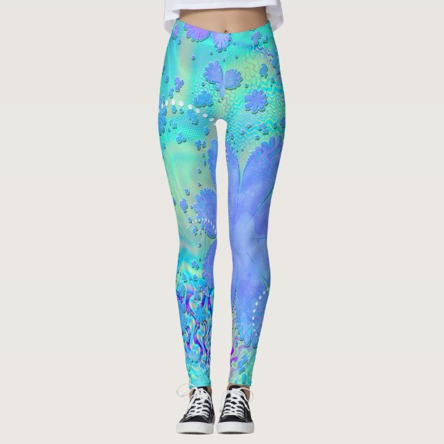 Leggings Flor Pastel 3D Psicodélica (Anverso)