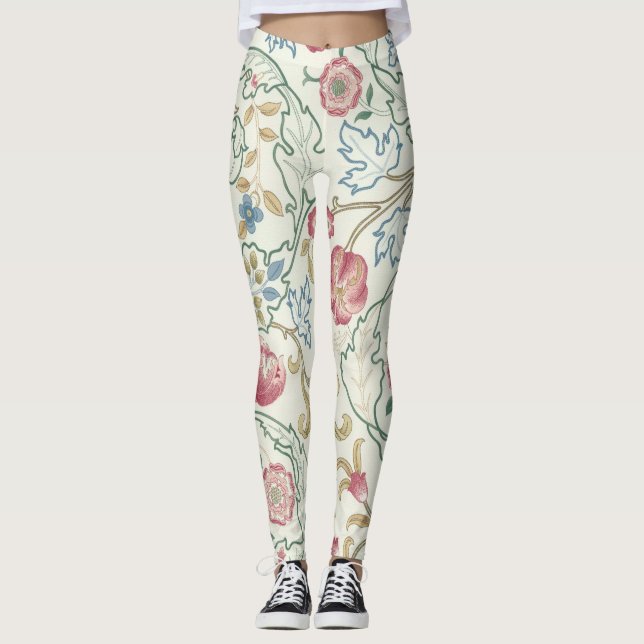 Leggings Flor, patrón floral, William Morris (Anverso)