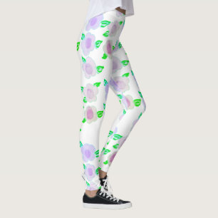 Leggings Flor púrpura suave