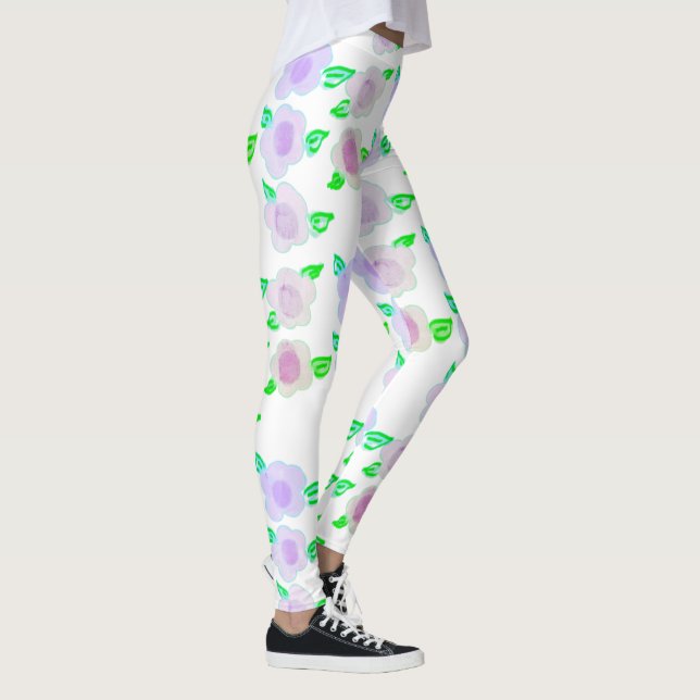 Leggings Flor púrpura suave (Derecha)
