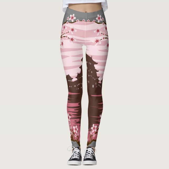 Leggings Flor rosa (Anverso)
