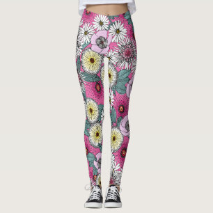 Leggings Flor rosa de jardín australiano