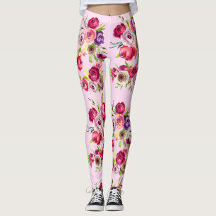 Leggings Flor rosa rosa bonito