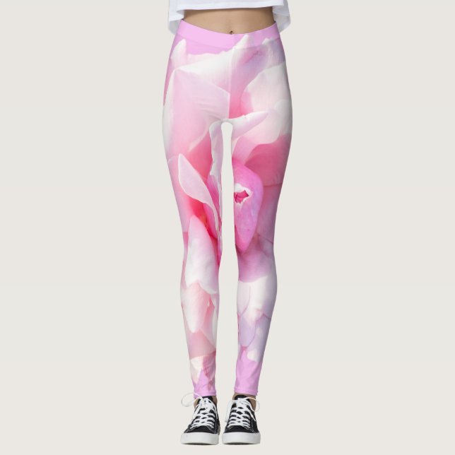Leggings Flor rosa rosada (Anverso)