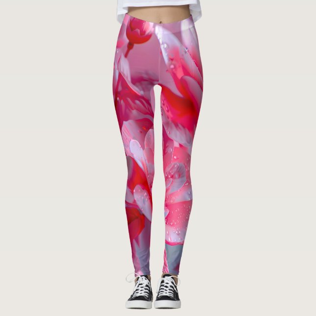 Leggings Flor rosa Rubor Raindrop (Anverso)