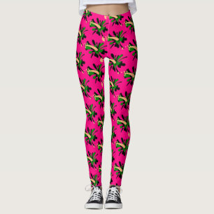 Leggings Flor rosada tropical Thunder_Cove del hibisco