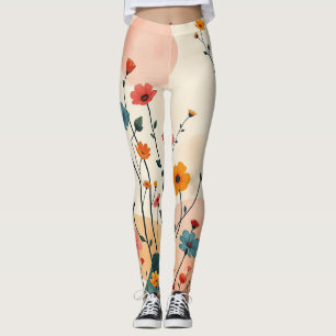 Leggings Flor silvestre floral de bolas