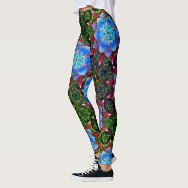 Leggings Flor virtual azulada o rústica (Izquierda)