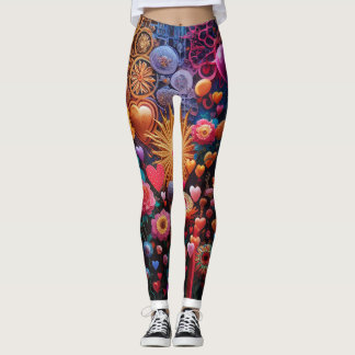 Leggings flor y arte 3d