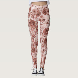 Leggings Flora acuarela rosa