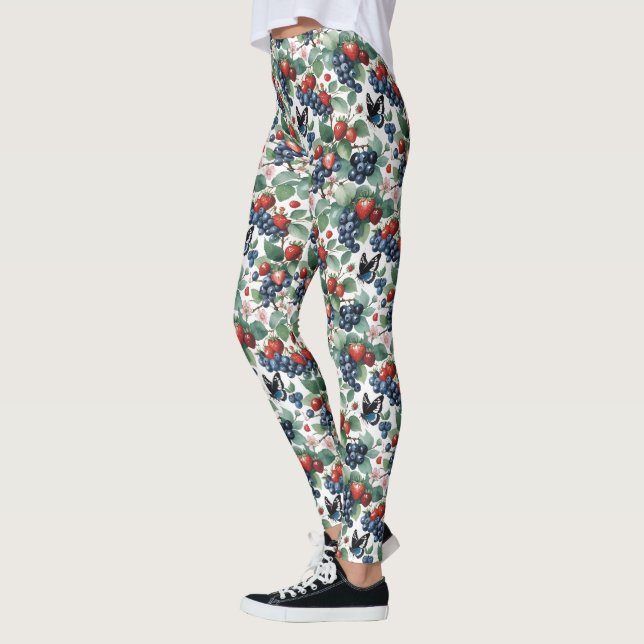Leggings Flora de arándanos y mariposas (Izquierda)