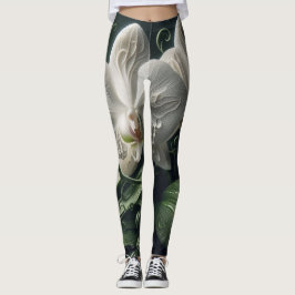 Leggings Flora Orquídea Blanca