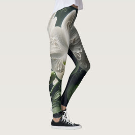 Leggings Flora Orquídea Blanca