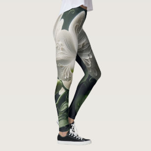 Leggings Flora Orquídea Blanca