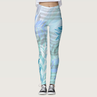 Leggings Floral abstracta moderna a la moda
