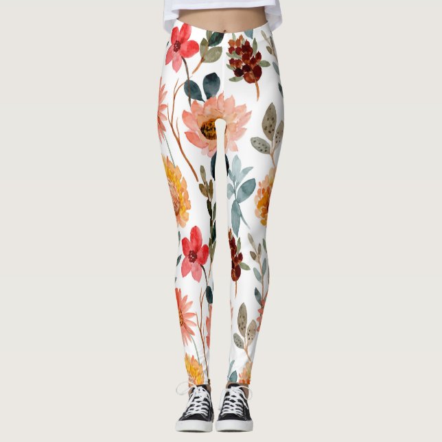 Leggings Floral acuarela (Anverso)