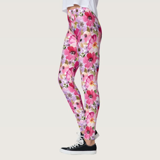 Leggings Floral acuática de verano (Izquierda)