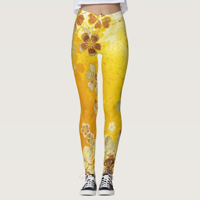 Leggings Floral Amarillo (Anverso)
