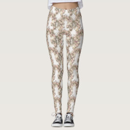 Leggings Floral Arches Pattern – Graceful Curved Botanical 