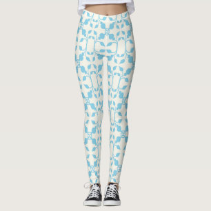 Leggings Floral azul simétrico