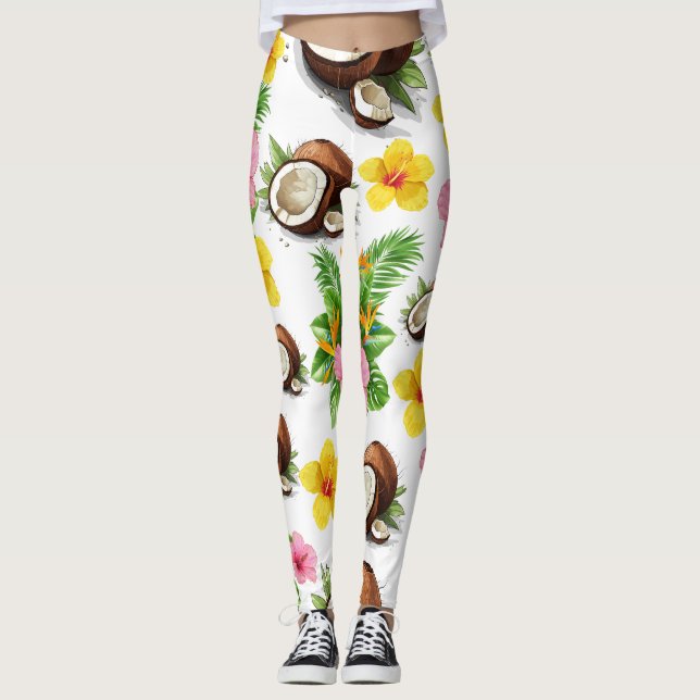 Leggings Floral blanca (Anverso)