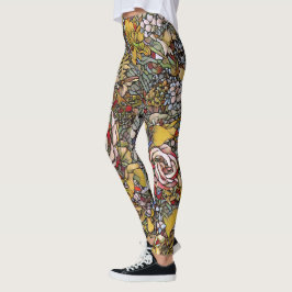Leggings Floral botánica de vidrio templado
