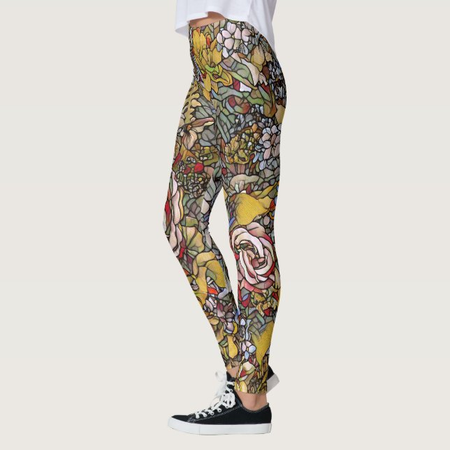 Leggings Floral botánica de vidrio templado (Izquierda)