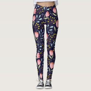 Leggings Floral Cuta: Patrón de flores de colores.