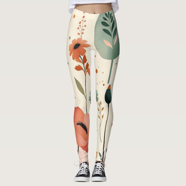 Leggings Floral de bolas de peletería Paddle Whimsical Wild (Anverso)