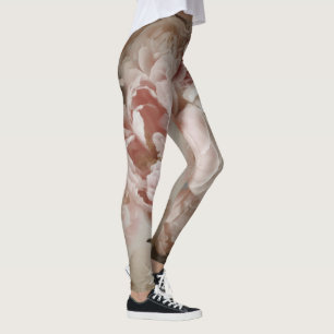 Leggings Floral de color rosa y blanco