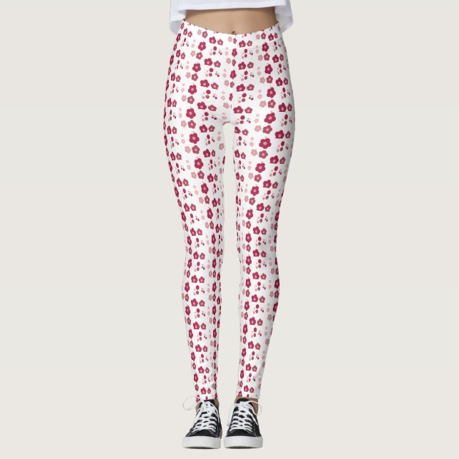 Leggings Floral de impresión delgada (Anverso)