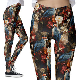 Leggings Floral de loro vintage