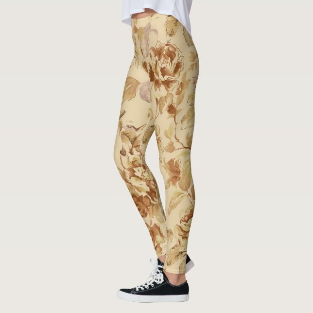 Leggings Floral de oro popular (Izquierda)