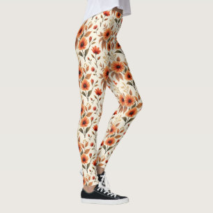 Leggings Floral de otoño moderna