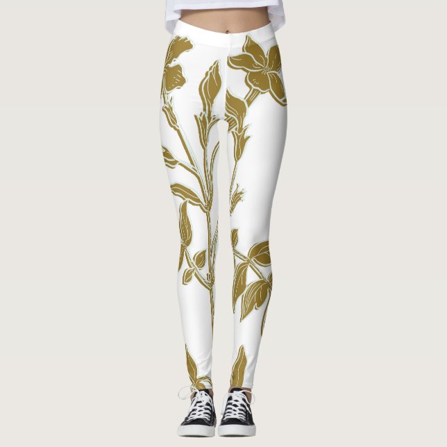 Leggings Floral dorada (Anverso)