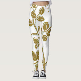 Leggings Floral dorada