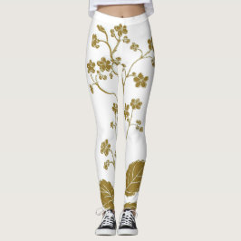 Leggings Floral dorada