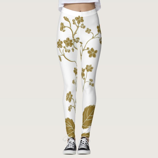 Leggings Floral dorada (Anverso)