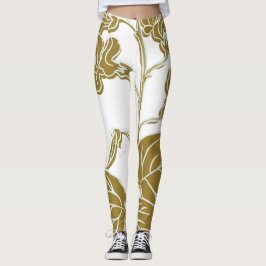 Leggings Floral dorada