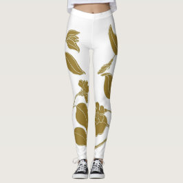 Leggings Floral dorada