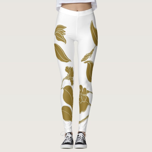 Leggings Floral dorada (Anverso)