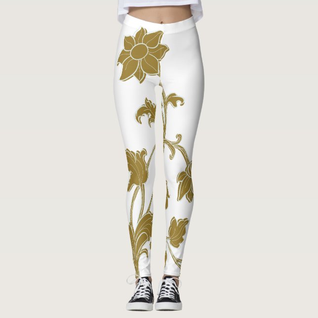 Leggings Floral dorada (Anverso)